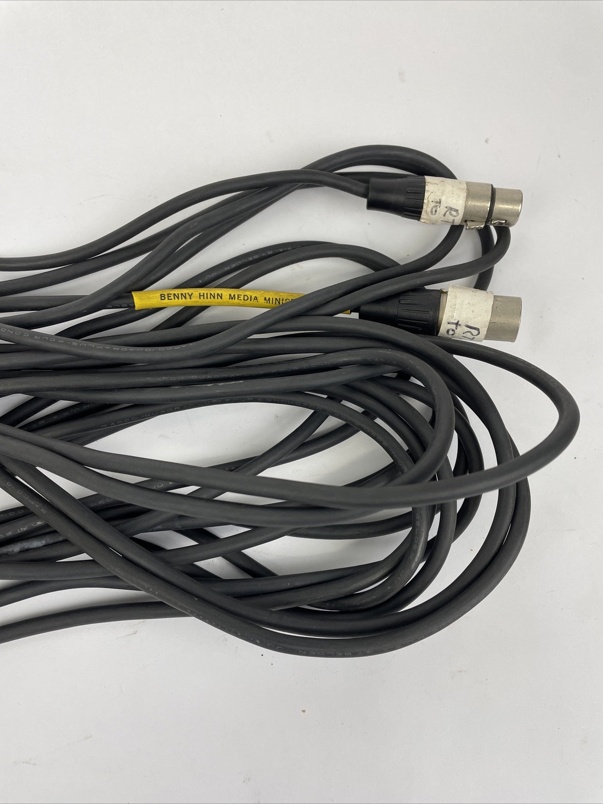 Neutrik XLR Microphone Cable Male To Female 3-Pin Mic Audio Lead 50ft Black VGC