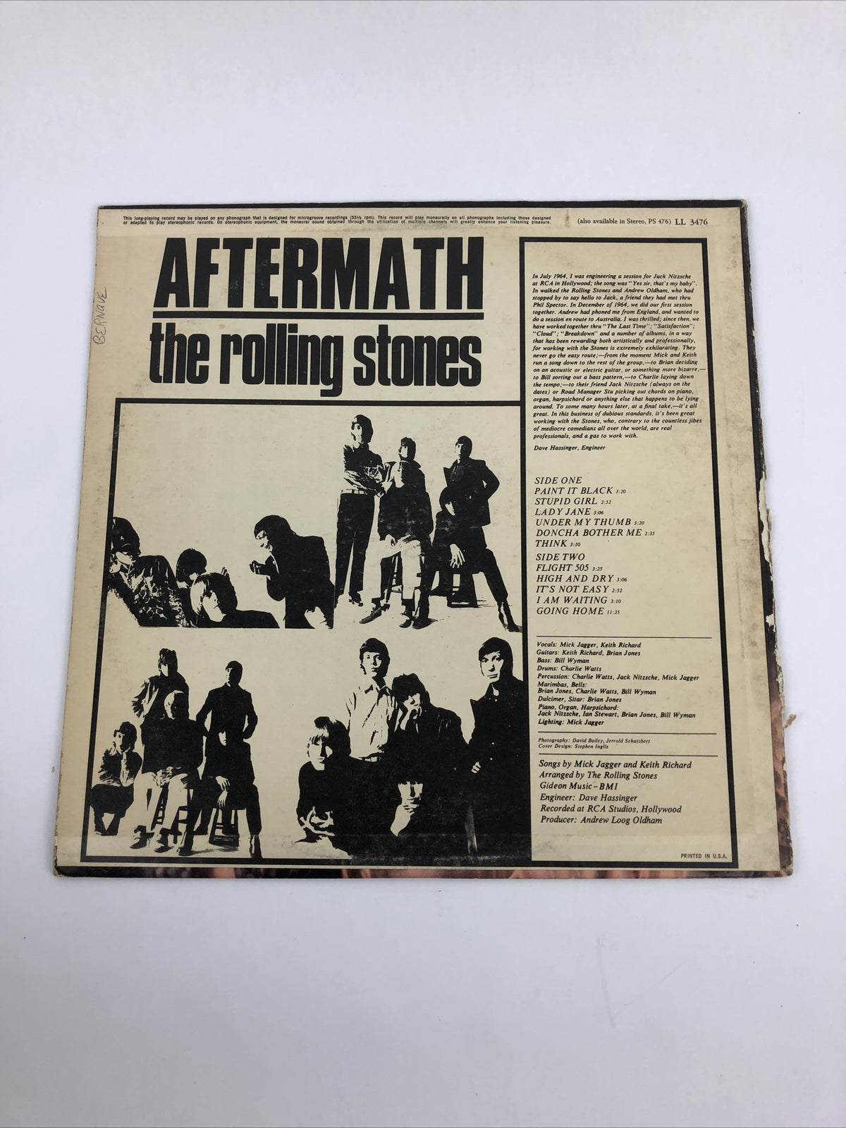 The Rolling Stones AFTERMATH original Mono LL 3476 LP