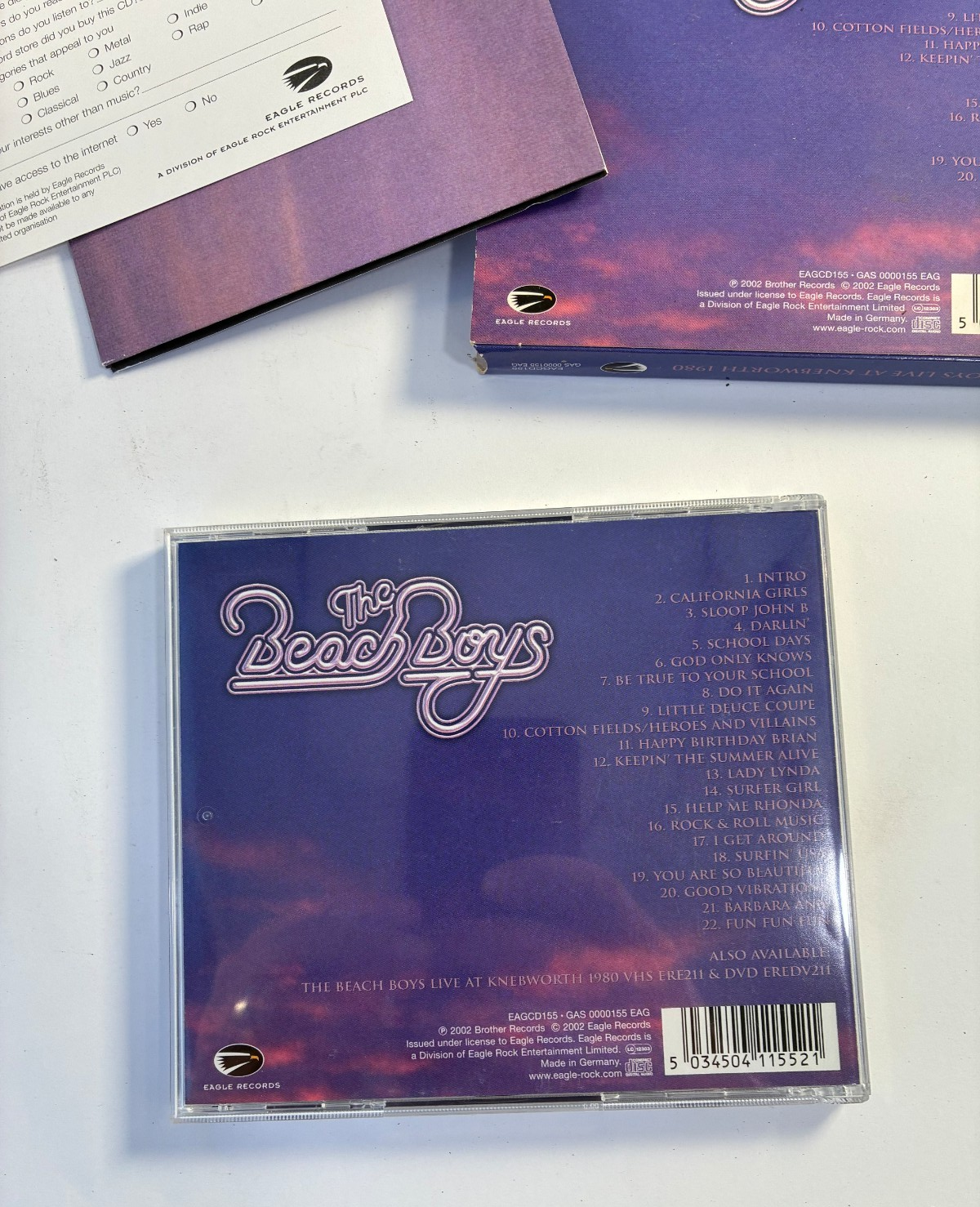 The Beach Boys - Live at Knebworth CD 1980 Eagle Records 2002 Edition