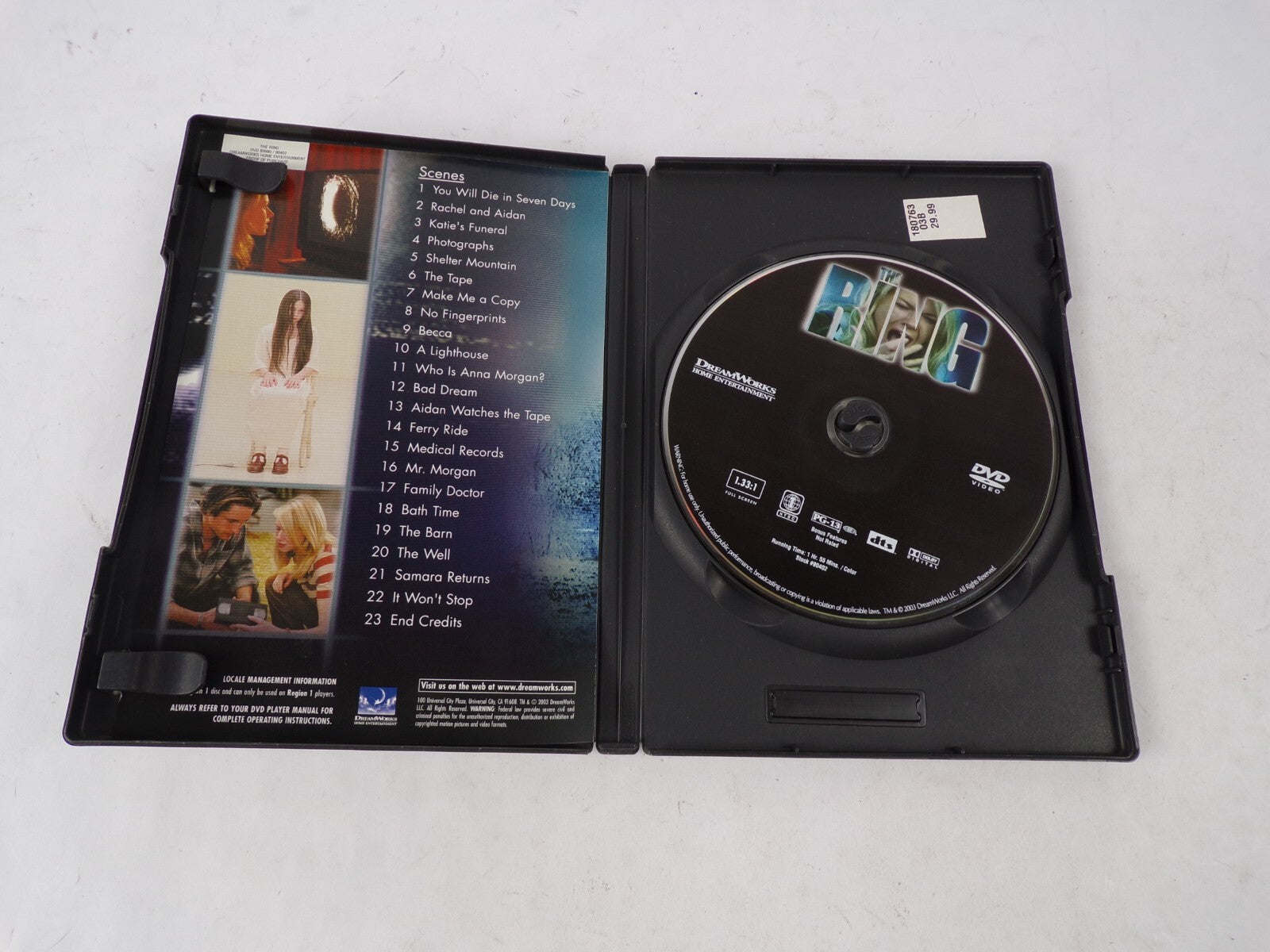 The Ring The Naomi Watts David Dorfman Walter F Parkes DVD Movies
