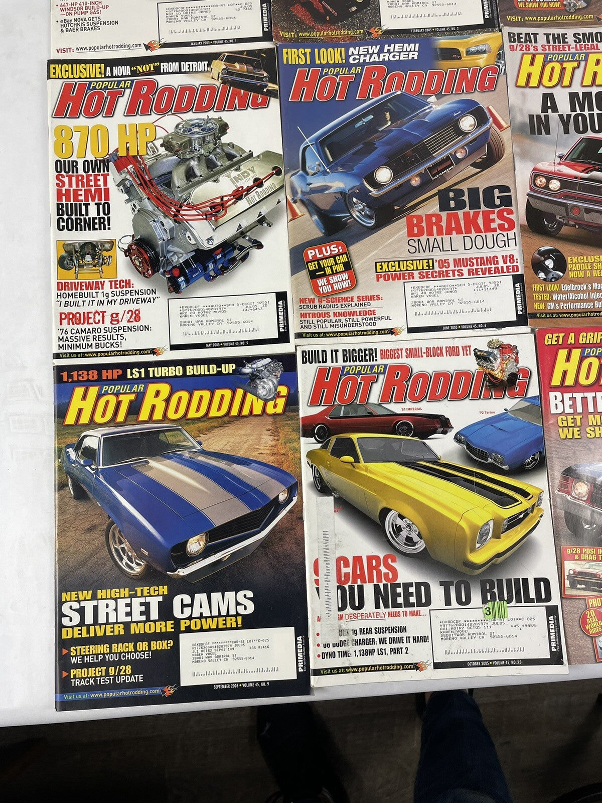 Lot of 12: Hot Rodding MAGAZINES Complete Full Set 12 issues Jan to Dec 2005