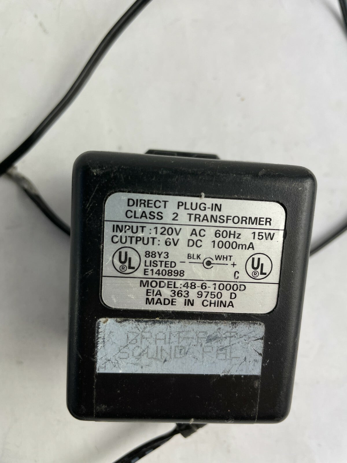 Genuine Class 2 Ac Adapter 48-6-1000D Output 6 V 1 A Power Supply Adapter A79