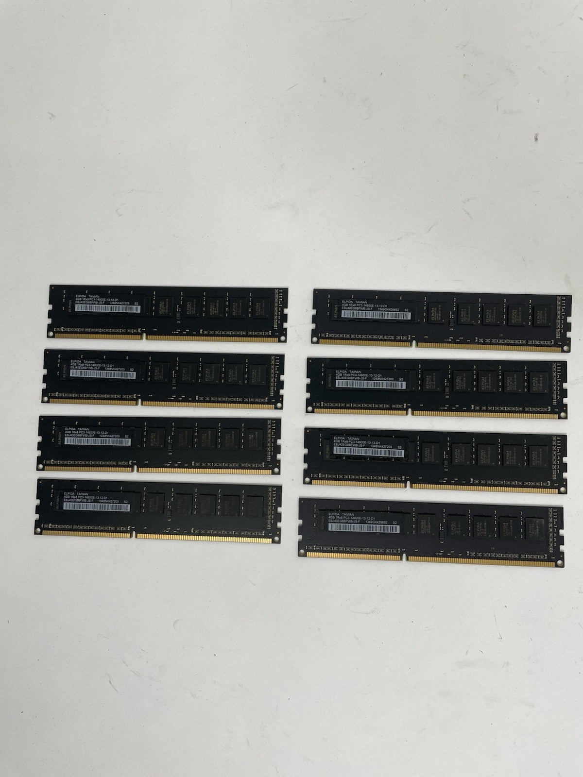 Lot of 8 Elpida 4GB DDR3 1866MHz PC3-14900E ECC Mac Pro RAM EBJ40EG8BFWB-JS-F