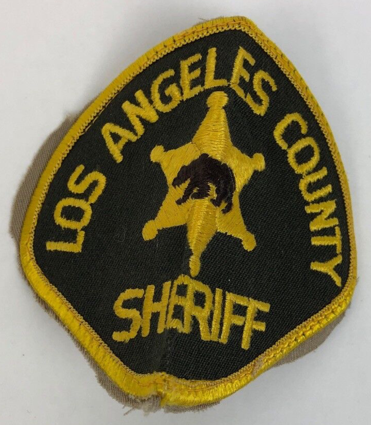 Rare VINTAGE California SHERIFF PATCH LA LOS ANGELES COUNTY Golden Bear logo