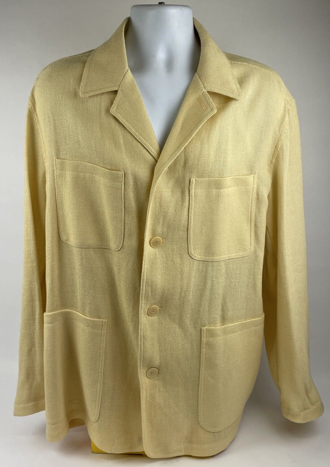 Rare NWT Agnona Men's New Wool stretch 2 Pocket 4 Button Creme Jacket Nordstrom