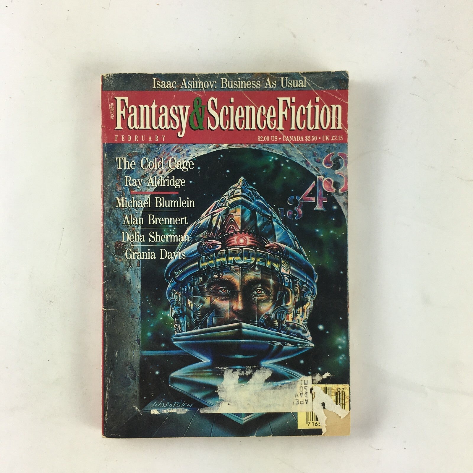 February Fantasy&Science Fiction Magazine The Cold Cage RayAldridge Delia Grania