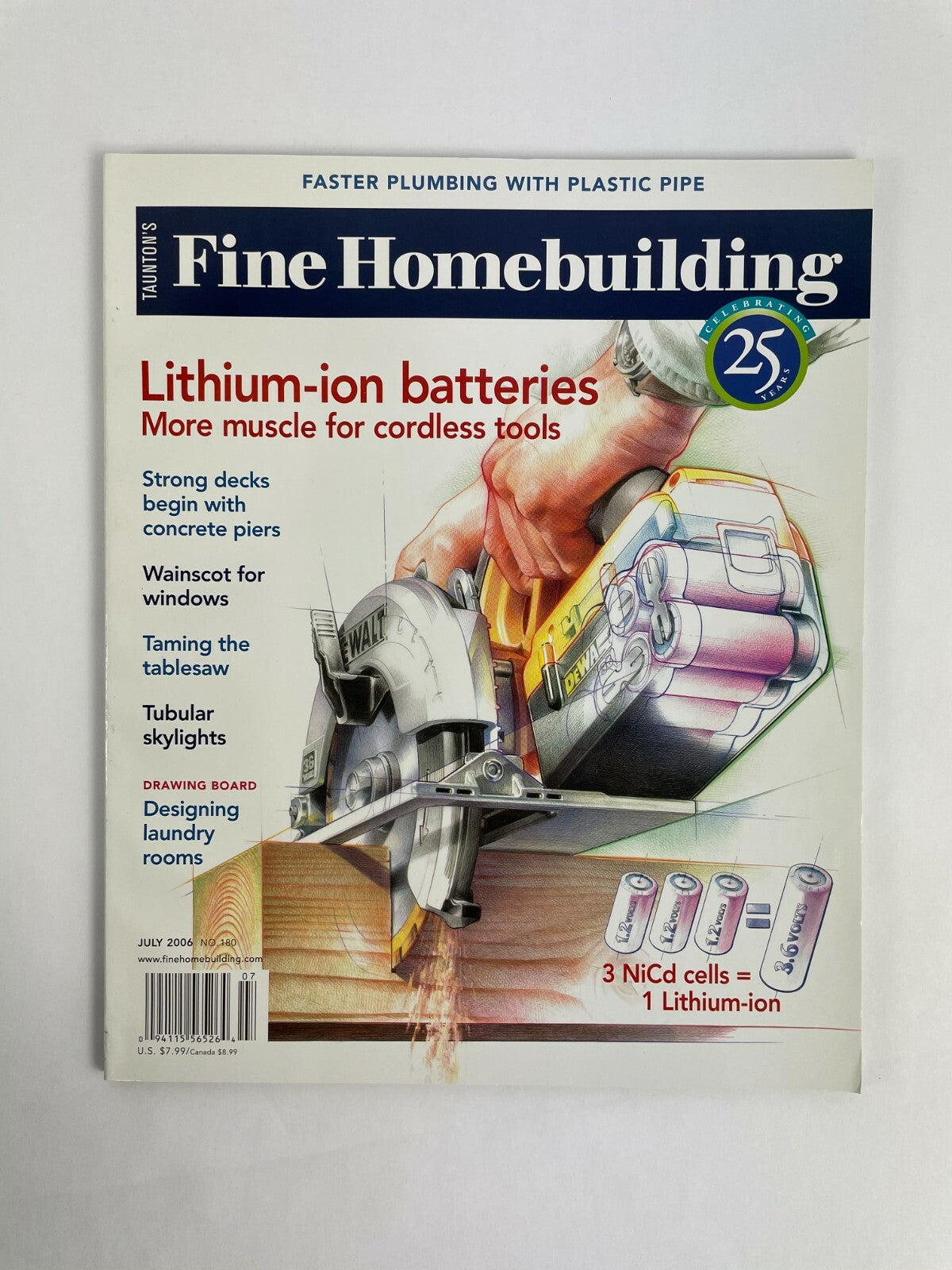 July 2006 Fine Homebuilding Magazine Lithium-ion BatteriesMuscle CordlessTool #B