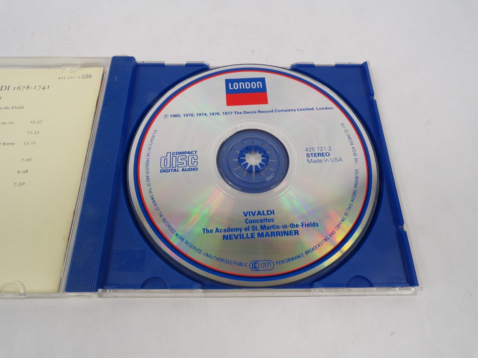 Jubilee Vivaldi Concertos Antonio Vivaldi Concertos Concerto In B Minor ForCD#63