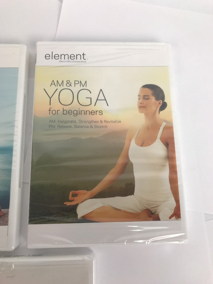 3 Element Yoga Workout Exercise Fitness Dvd Lot Daily Power Flexibility - NEW