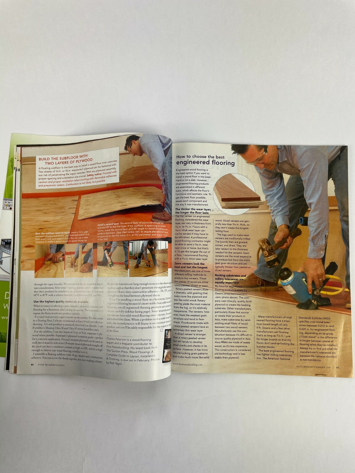 November 2009 Fine Homebuilding Magazine Wood Floors Survive Anywhere DryWall #B