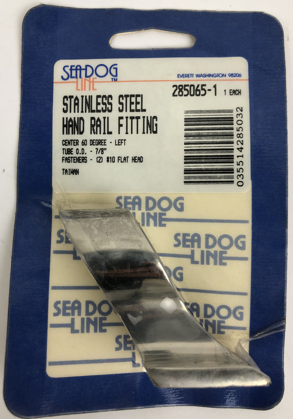 SEADOG LINE, STAINTLESS STEEL HAND RAIL FITTING, 60 DEGREE Left 285065-1