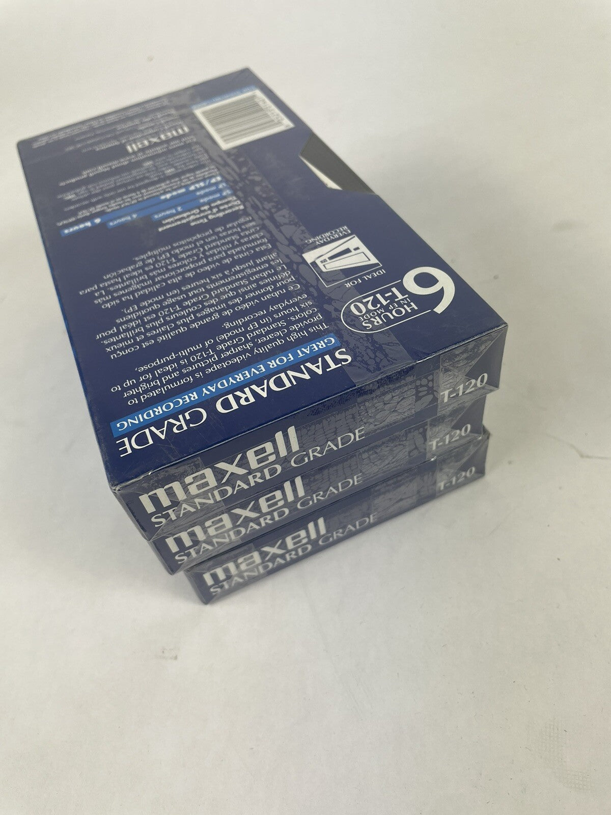Lot of 3: BRAND NEW Sealed Maxell GX-Silver 6 Hours T-120 VHS Blank Tape