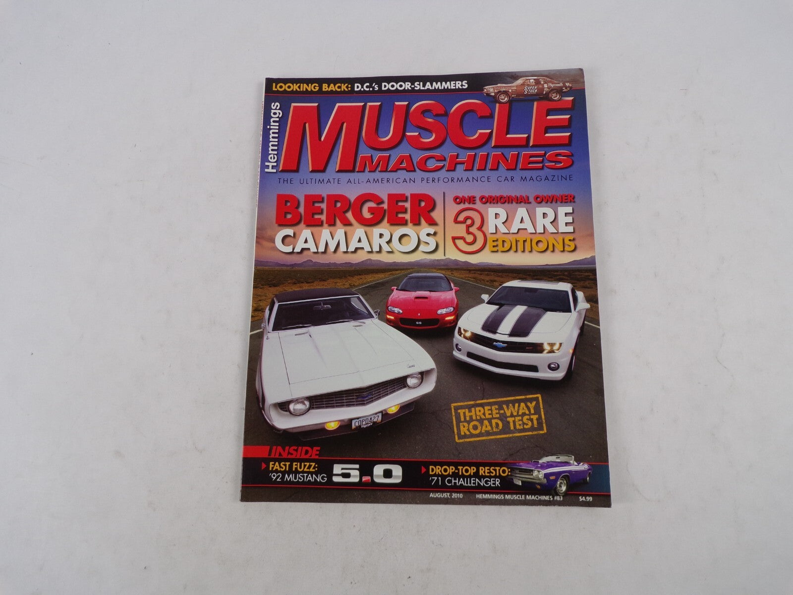August 2010 Muscle Machines Magazine Berger Camaros One Origial Owner 3 Rare Edi