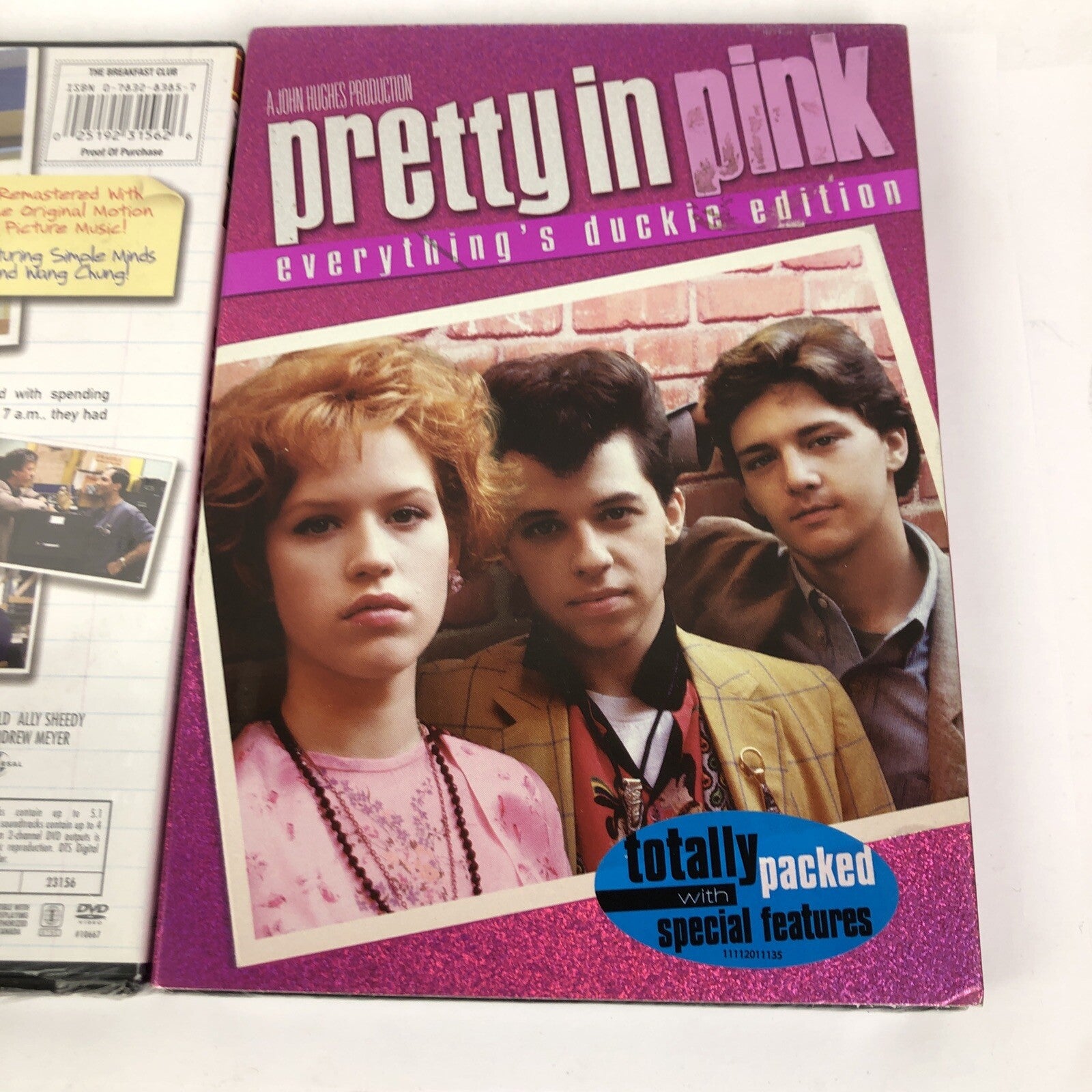 The Breakfast Club / Pretty In Pink (2 DVD Video Lot) Molly Ringwald Brand New