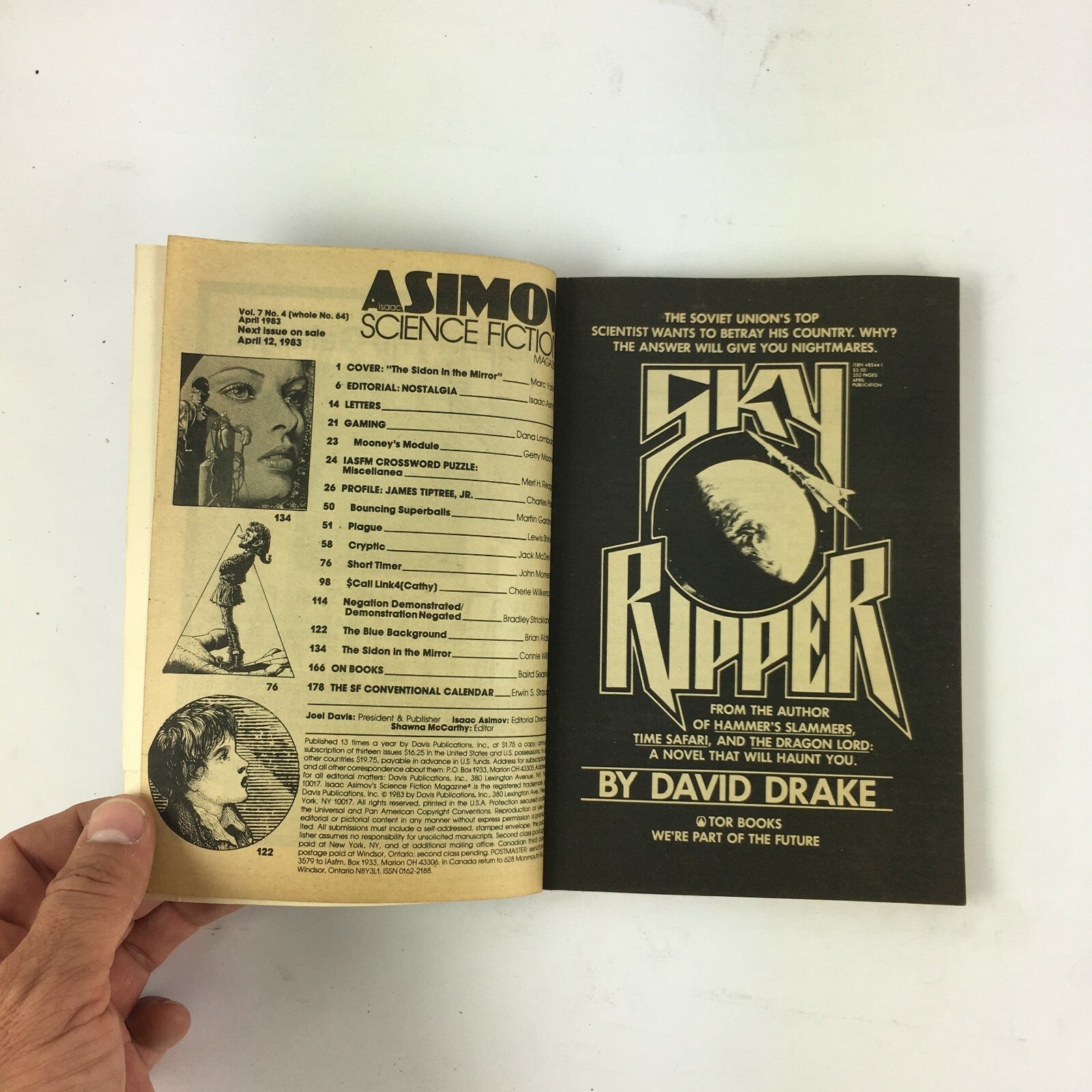 April 1983 Isaac Asimov's Science Fiction Magazine The Sidon in the Mirror