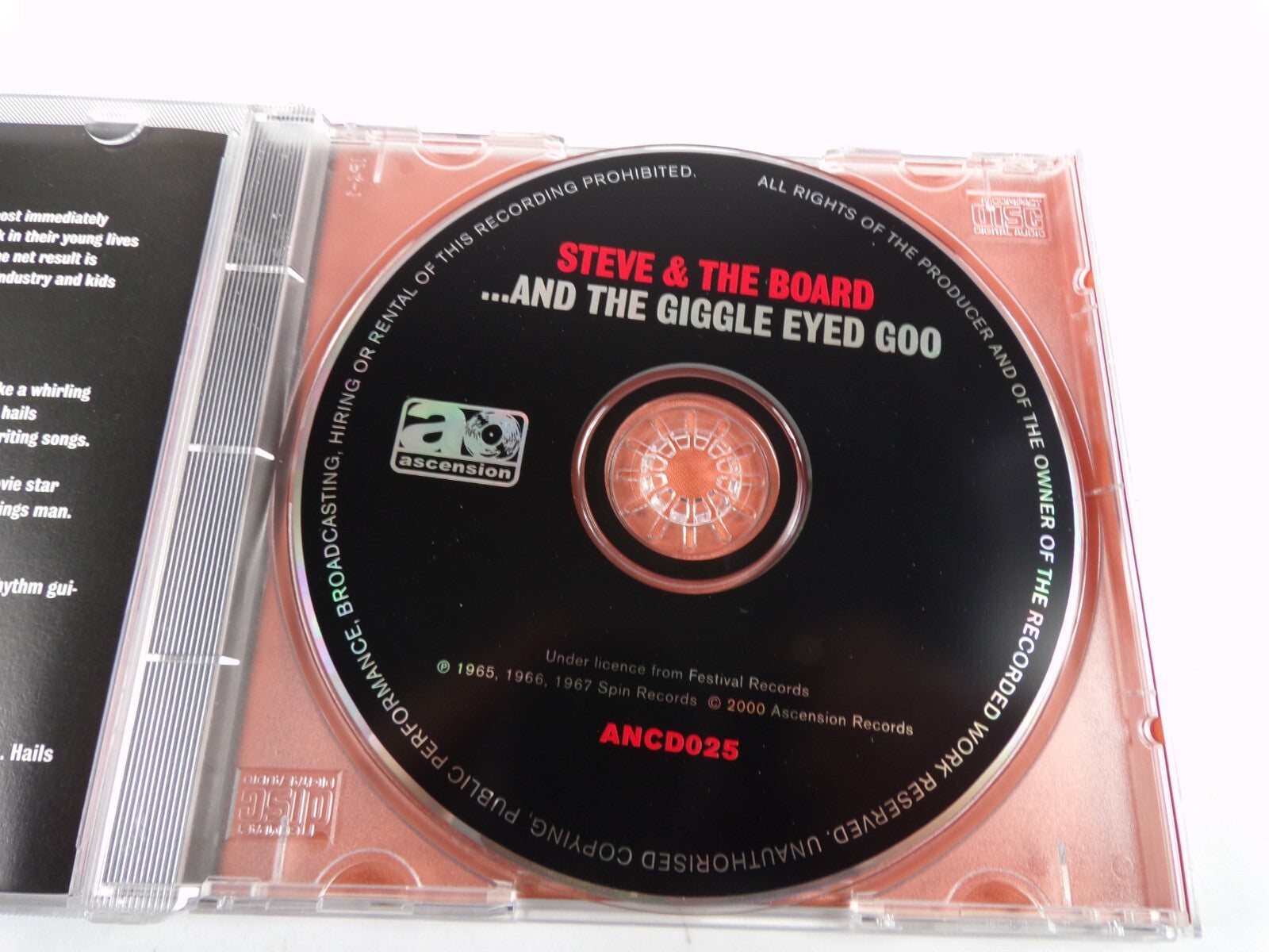 Steve & The Board And The Giggle Eyed Goo I'm To Blame I Want Farmer John CD#37