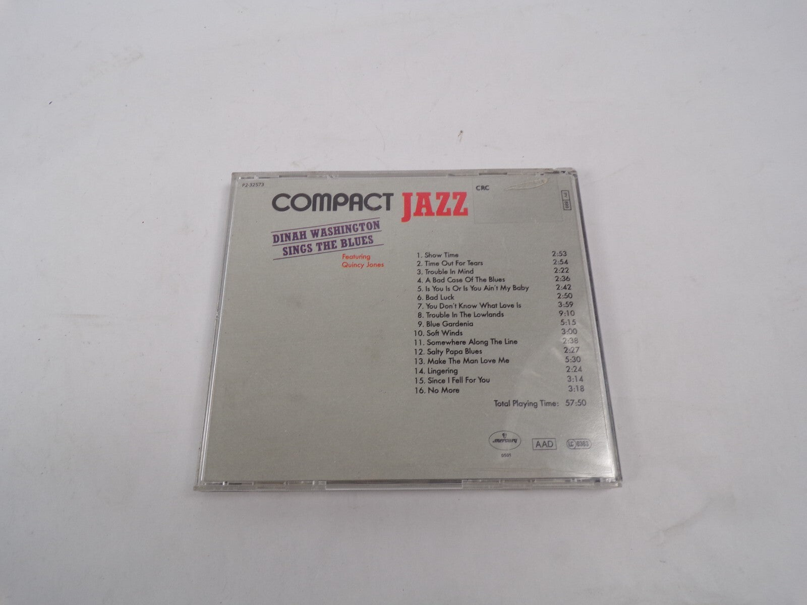 Compact Jazz Dinah Washington Sings The Blues Show Time Trouble In Mind #CD29