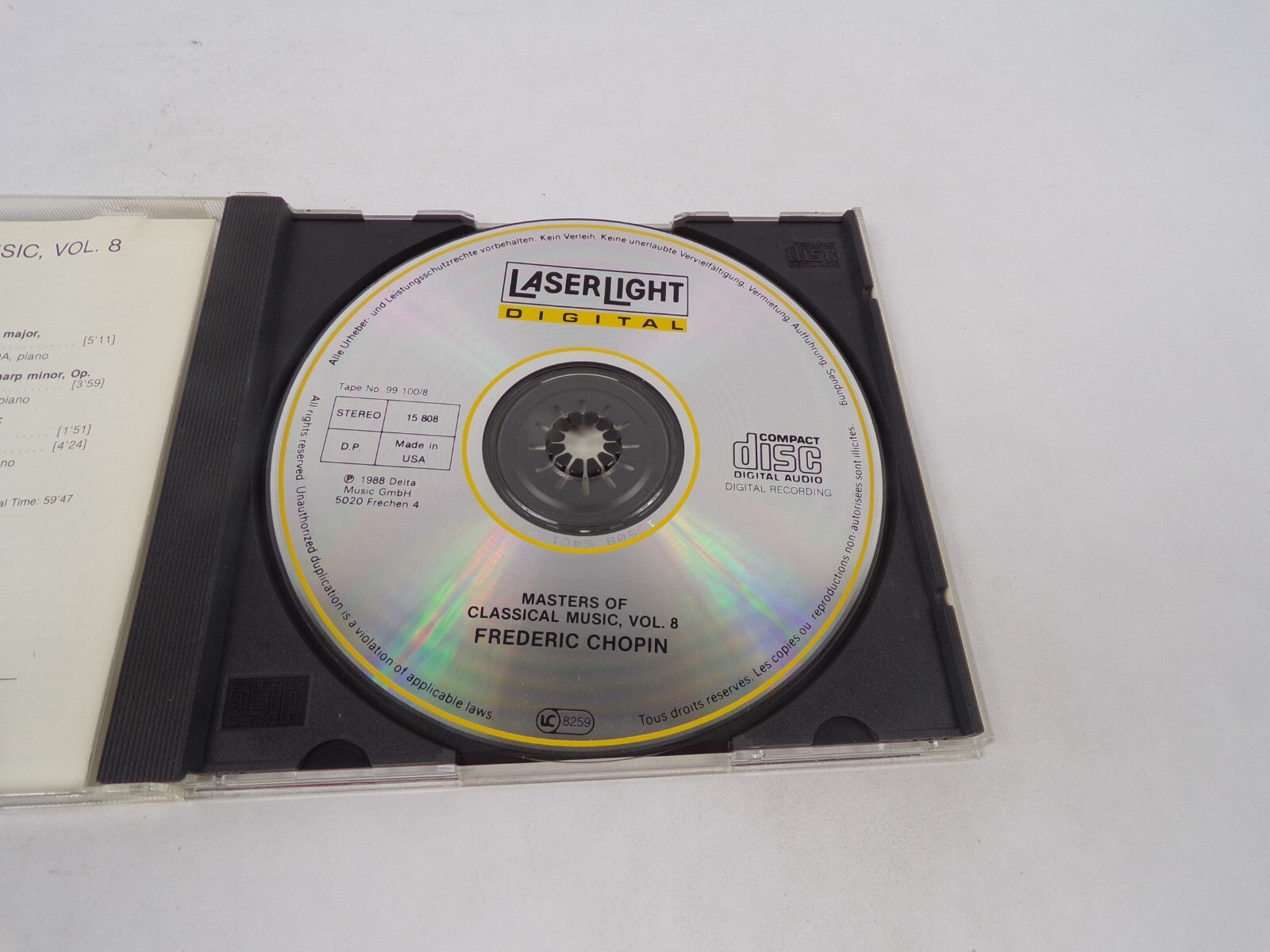 Masters Of Classical Music Chopin Scherzos Nos. 1 & 22 Mazurkas Nocturnes CD#71