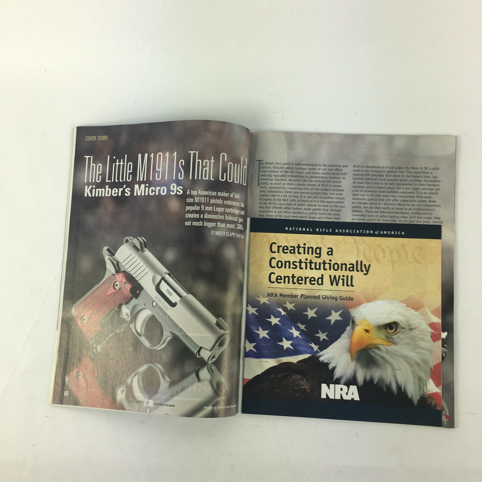 March 2017 American Rifleman Magazine Precious Metals of Freedom Gold Silver