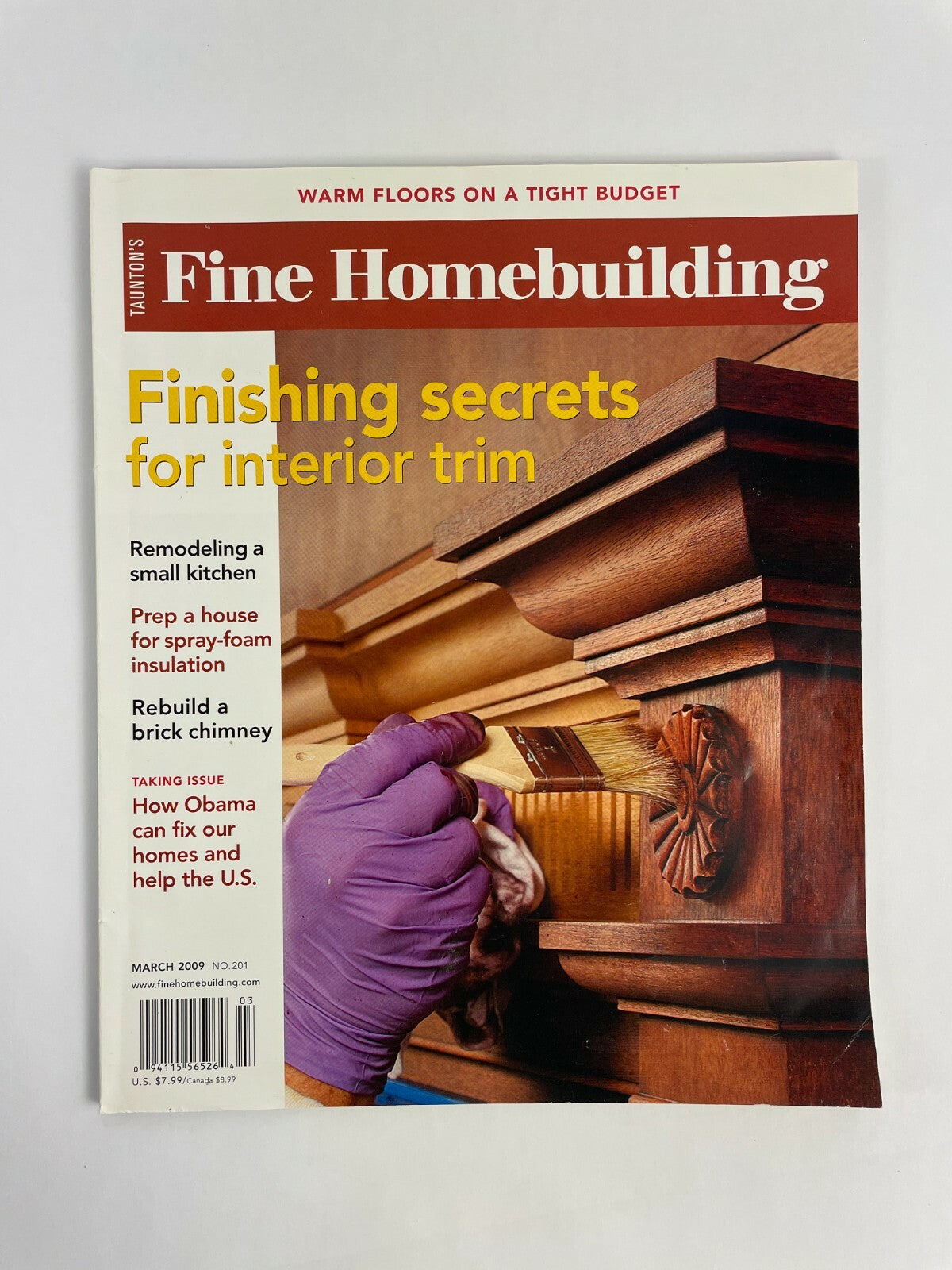 March 2009 Fine Homebuilding Magazine Finishing Secrets Interior Trim Chimney #B