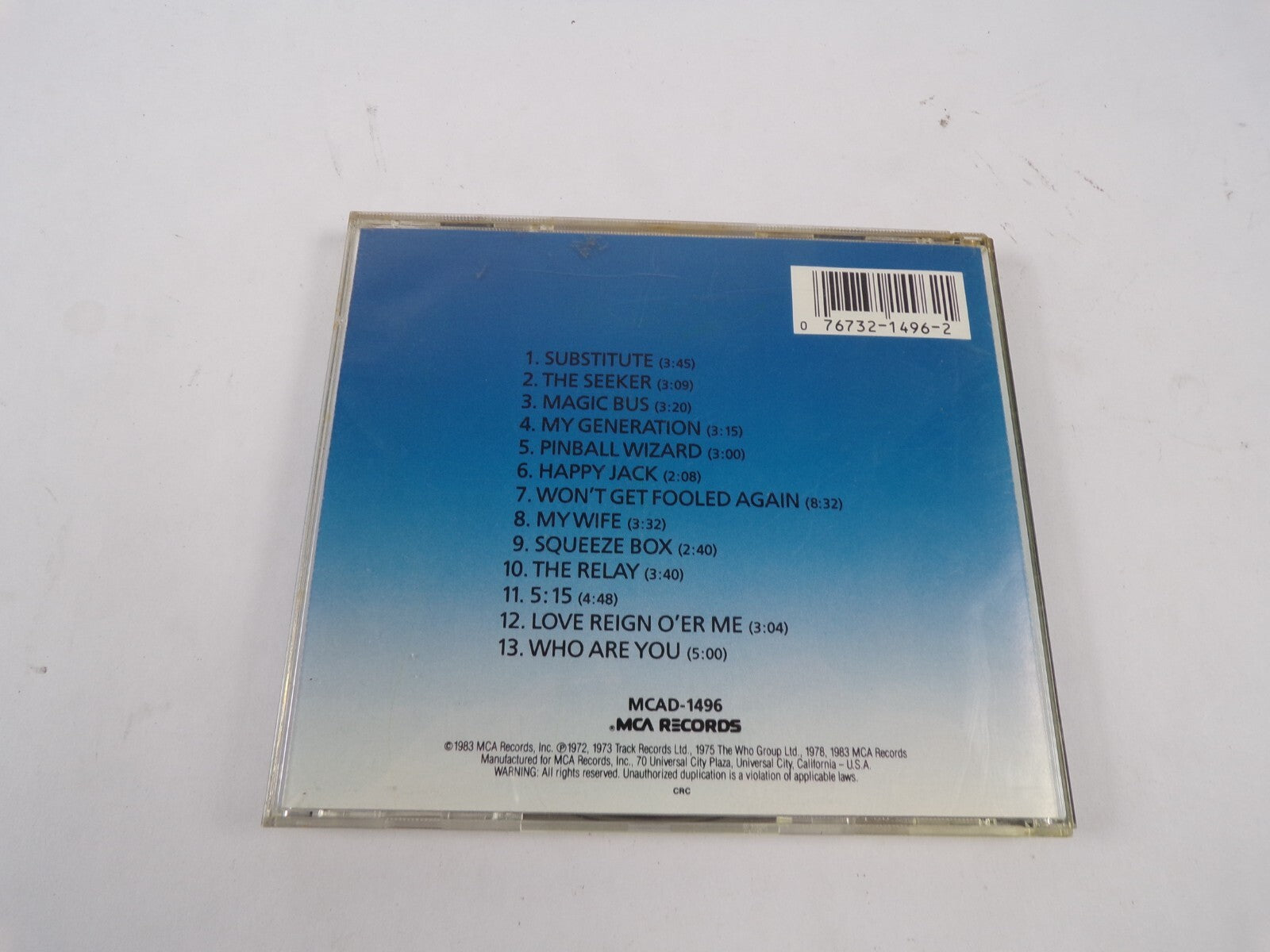 Who's Greatest Hits Substitute The Seeker Magic Bus Happy Jack The Relay CD#61