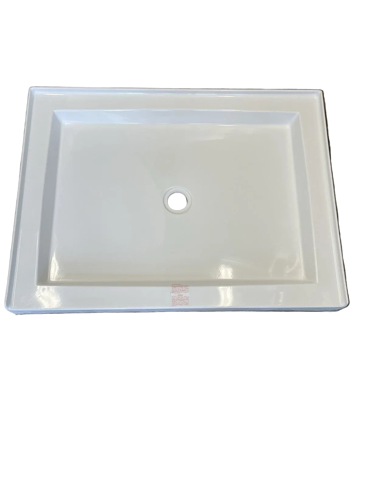 Sherlic 48x36 tile ready shower pan base center drain with 3 flange molded shower base