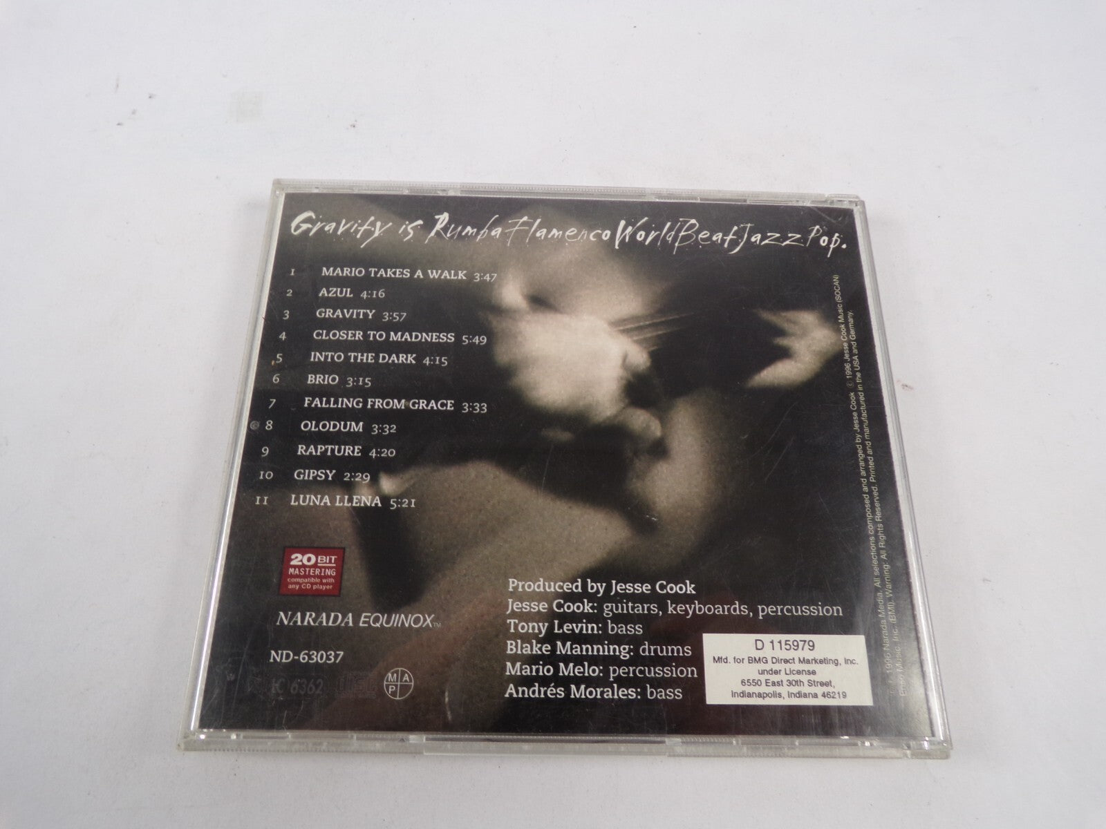 Jesse Cook Gravity Is Rumba Flamenco World Beat Jazz Pop Azul Gravity CD #43