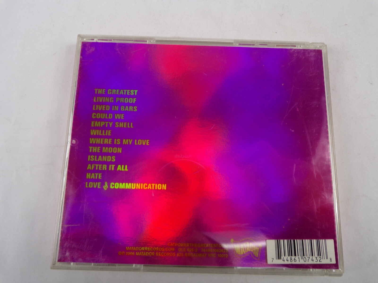 The Greatest Cat Power The Greatest Living Proof Lived In Bars Could We CD#57