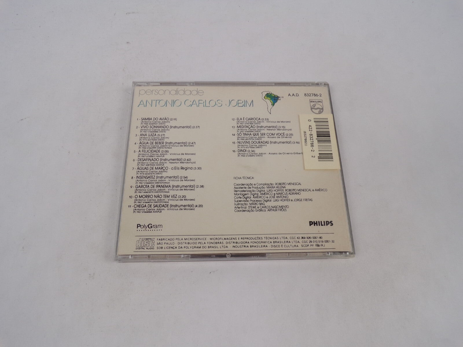 Antonio Carlos Jobim Personalidade Samba Do Aviao Vivo Sonhando Ana Luiza CD#71
