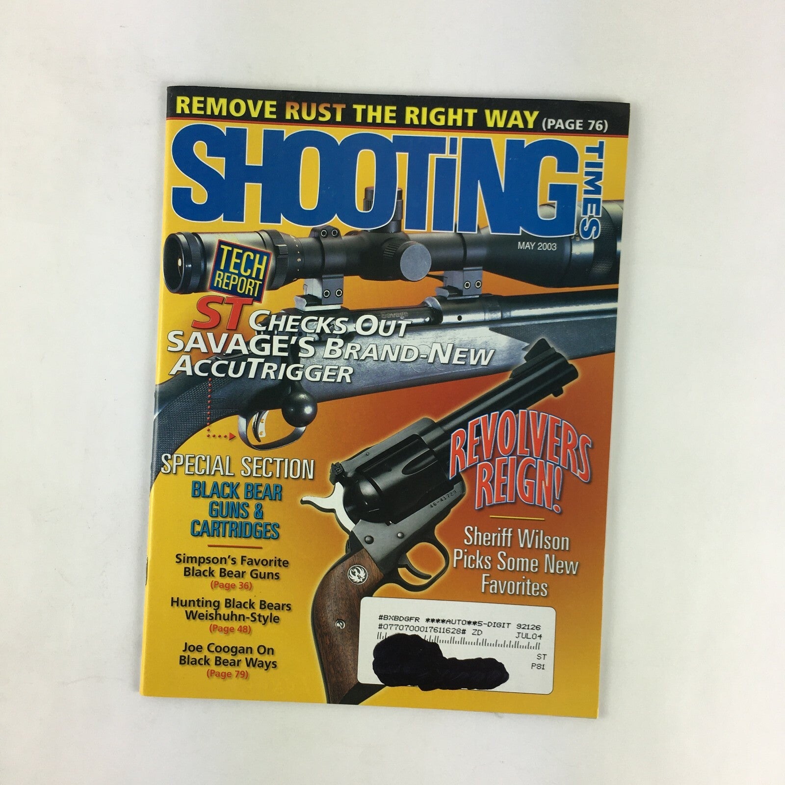 May 2003 Shooting Times Magazine Revolvers Reign! Sheriff Wilson Weishuhn-Style