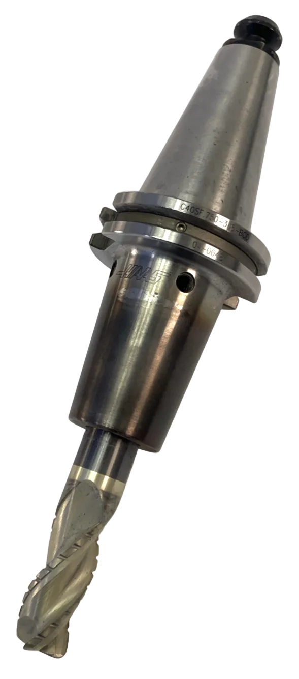 HAAS C40SF .750 x 3.15 Shrink Fit Holder 04-0048 CAT40 25K w 3 Prong End Mill