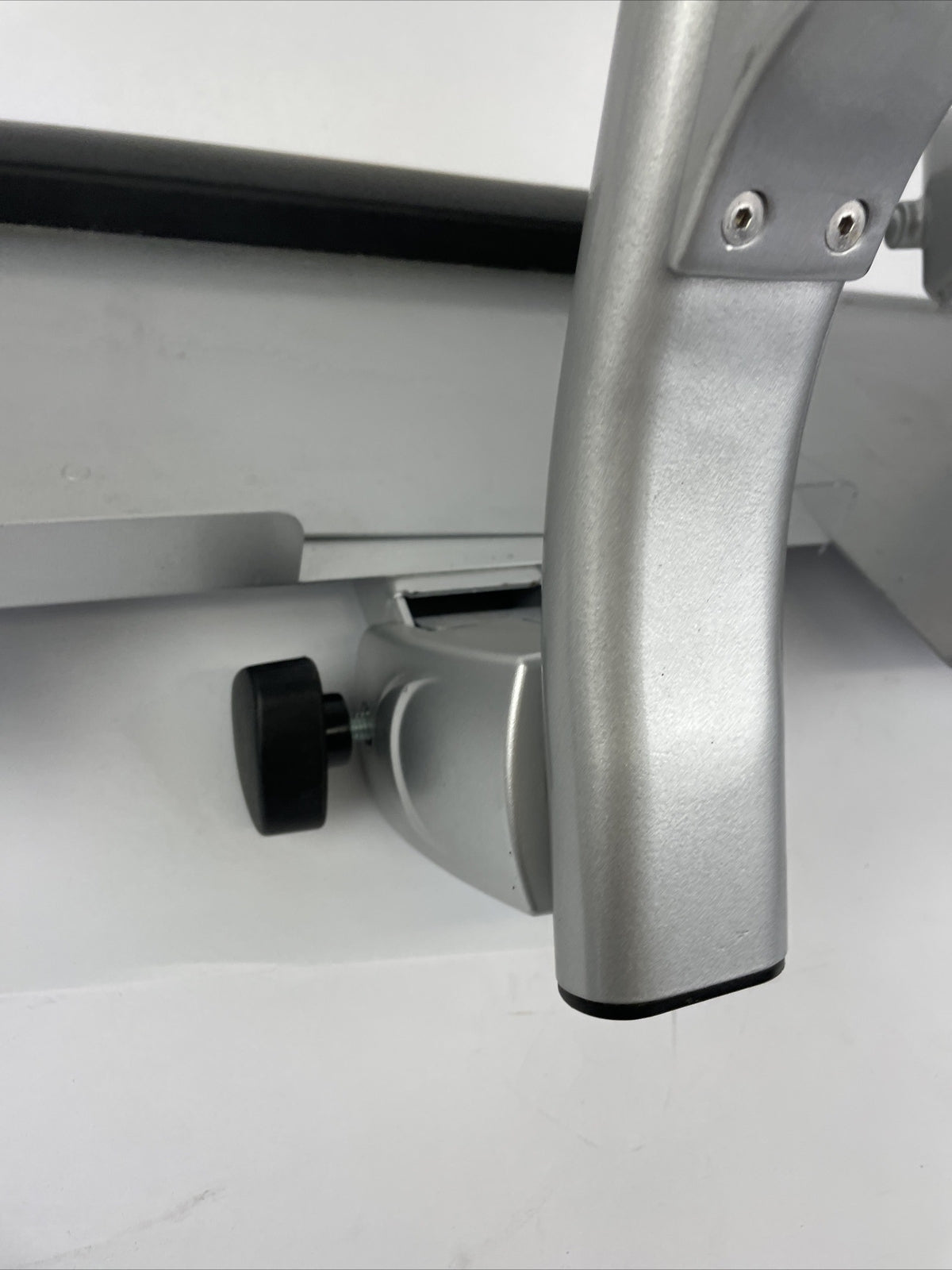 USED Single Monitor & Keyboard Sit-Stand Pole Mount Standing Workstation - LOOK