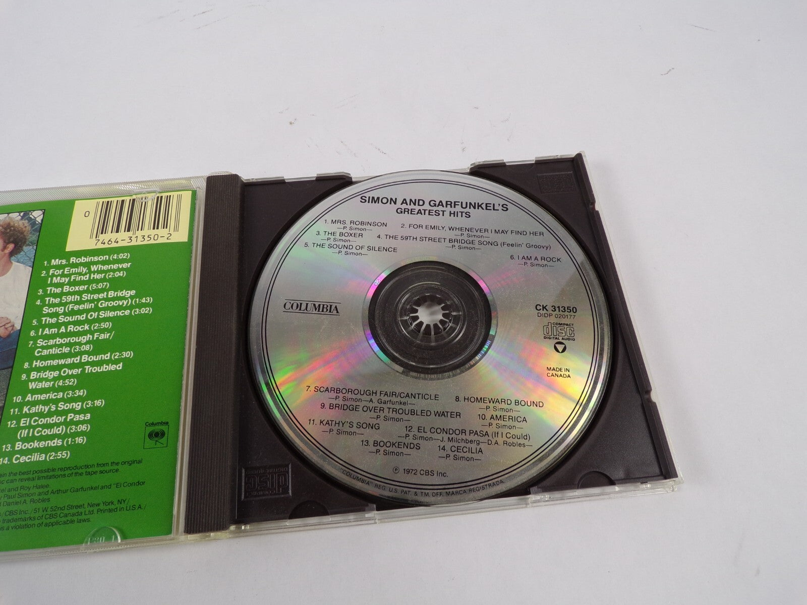 Simon And Garfunkels Greatest Hits Mrs Robinson The Boxer Homeward Bound CD#47