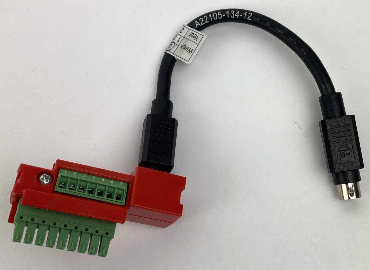 OEM Allen Bradley 2090-XNSM-W Terminal Connector W/ Cable 1202-C02