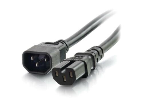C2G 10341 14 AWG 250 Volt Power Cord - C14 to C15, TAA Compliant, Black 6 Feet