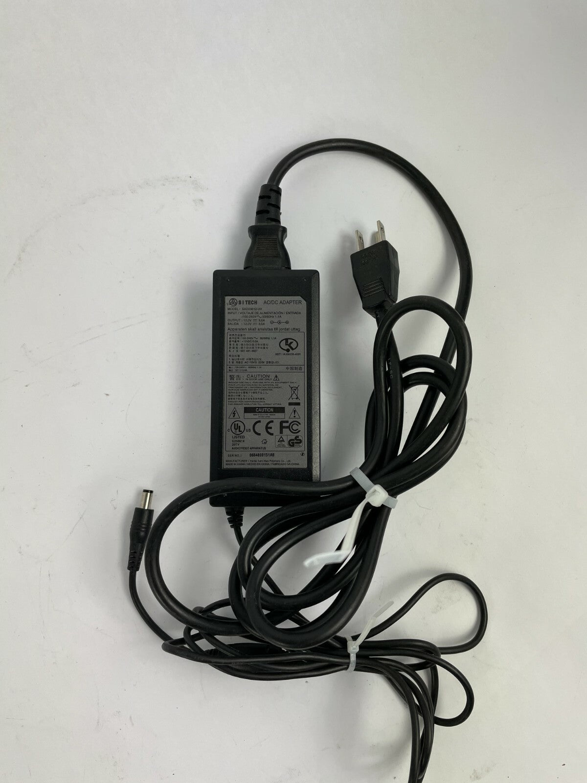 Genuine SI Tech SAD03612-UV Output 12 V 3.0 A Power Supply Adapter A63