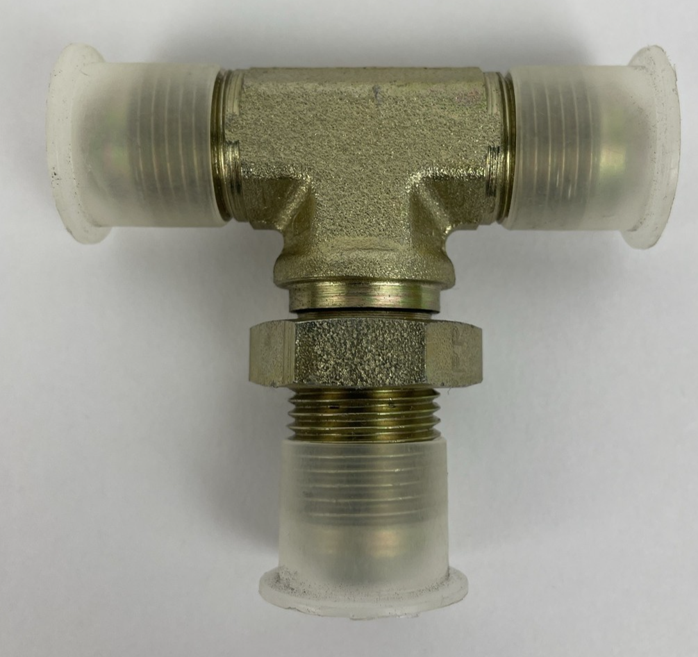 Parker 12-S50X-S 1-1/16-12 SAE ORB Male x 3/4" JIC x 3/4" JIC Branch TEE