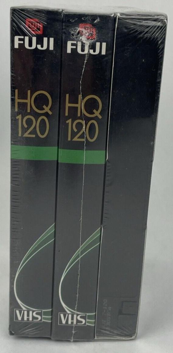 Lot of 3 x FUJI FILM Video Cassette Tapes, 6 Hrs, HQ T-120 High Quality - NEW