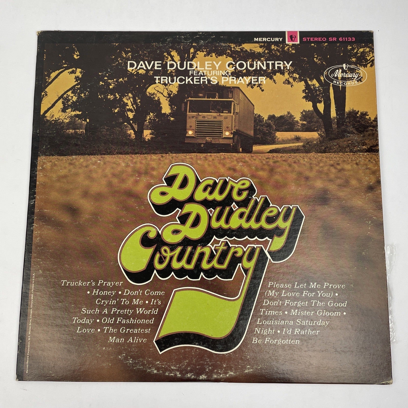 Dave Dudley Country Featurin Truckers Prayer Lp Vin 1967 Mercury Record SR 61133