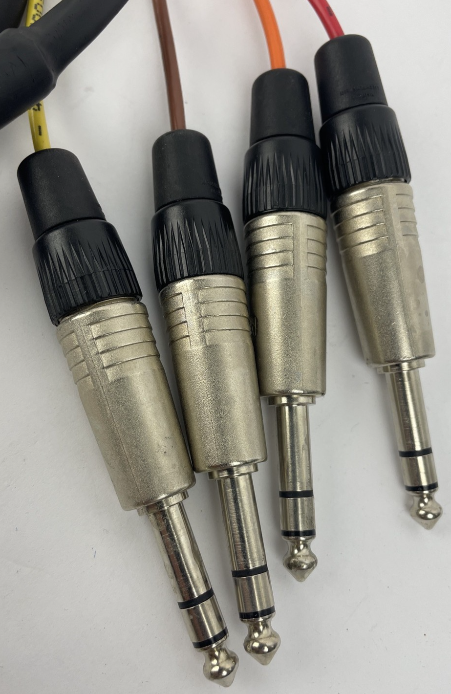 4 Channel 1/4" Mono Jack Male to Neutrik XLR 3 pin Female Snake Cable 50"