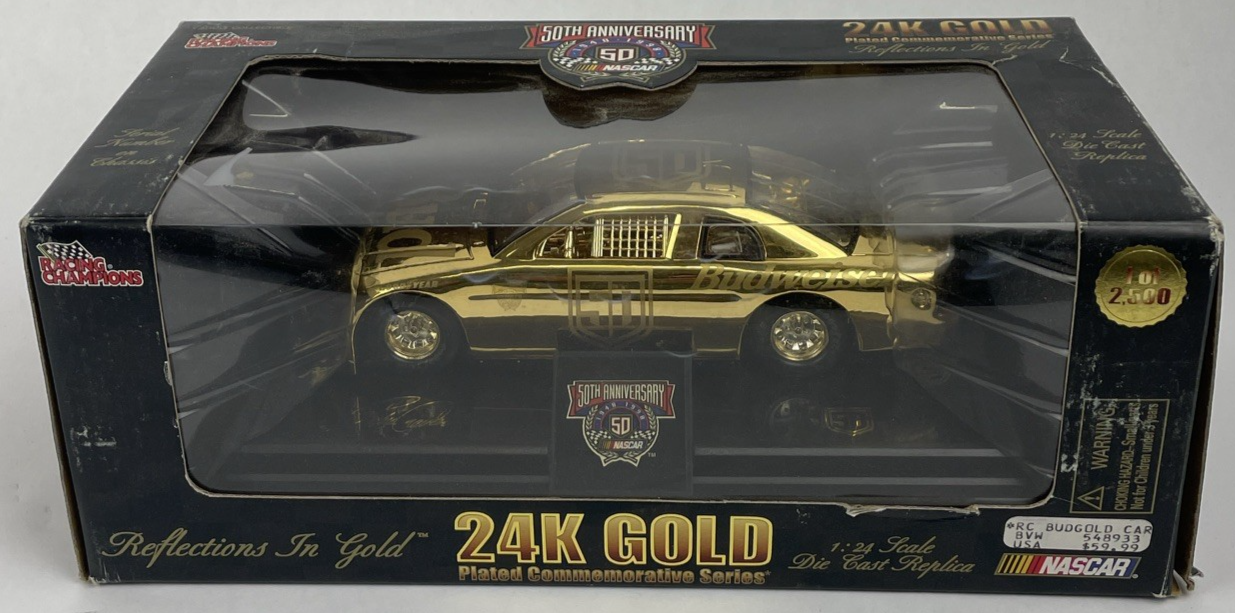 Racing Champions 1:24 "Reflections in Gold" 24k NASCAR 50th Anniversary #50 NOS