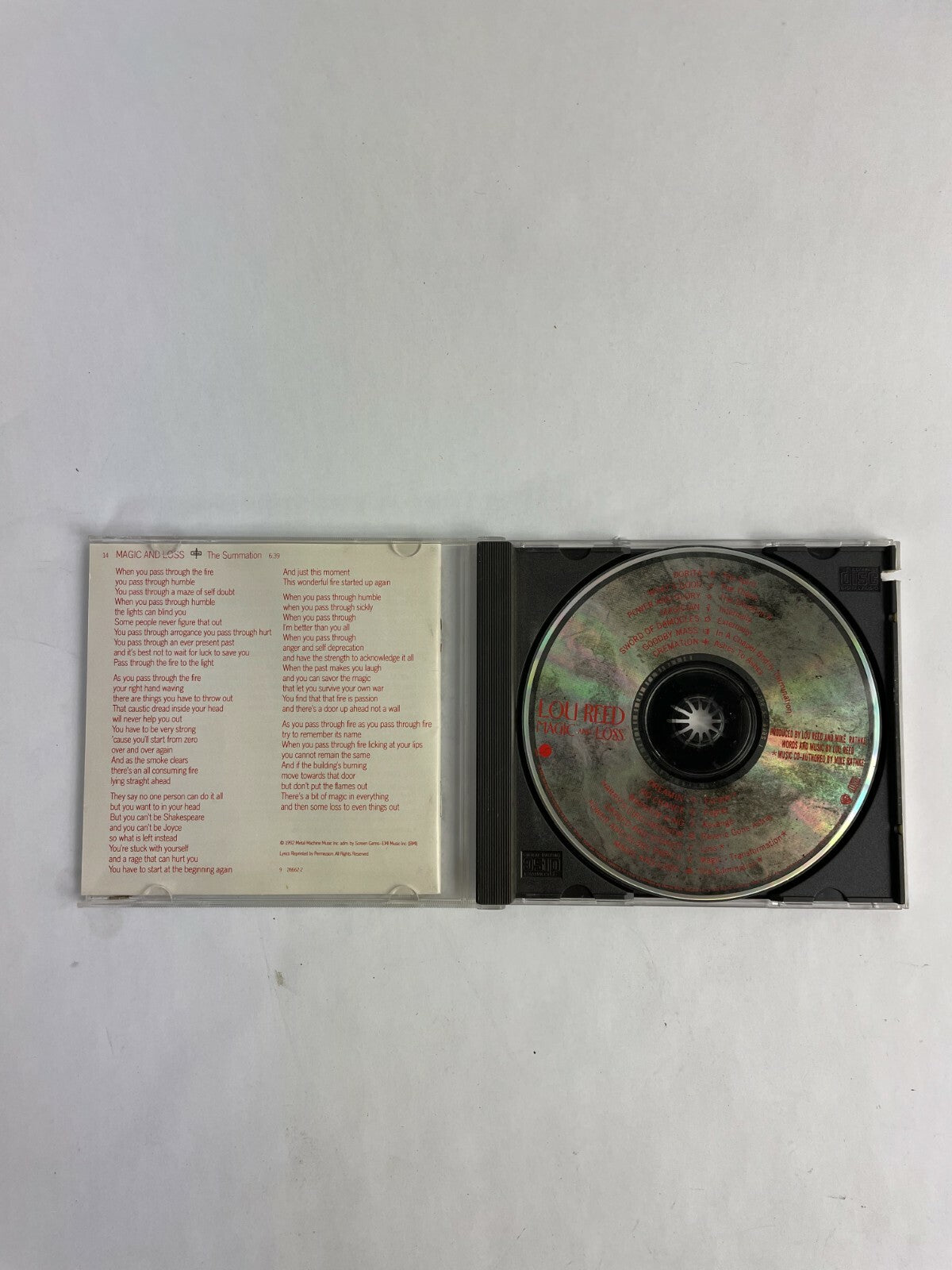 Loureed Magic and Loss Music CD Q9