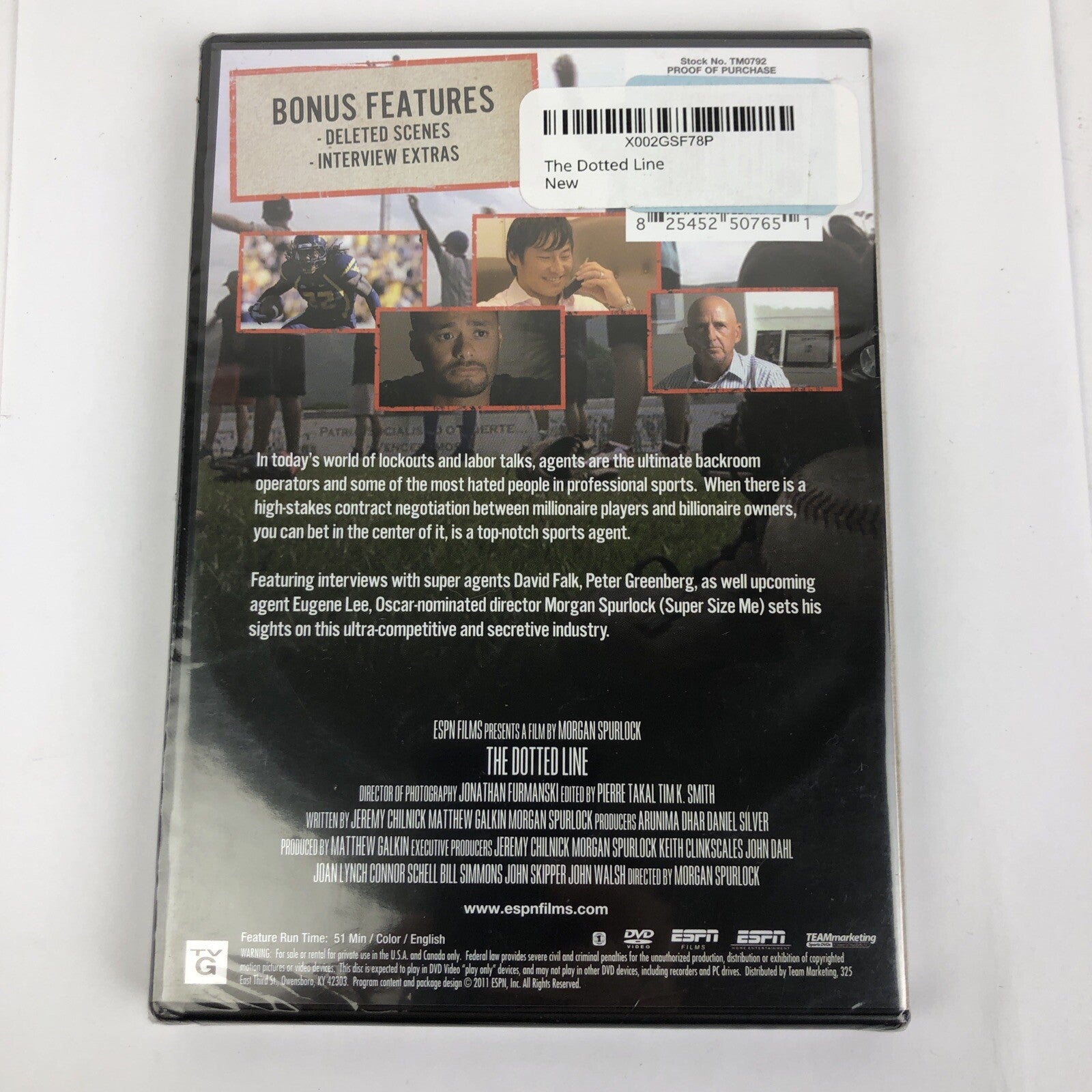 The Dotted Line DVD 2012 ESPN 30 for 30 by Morgan Spurlock Brand New Sealed