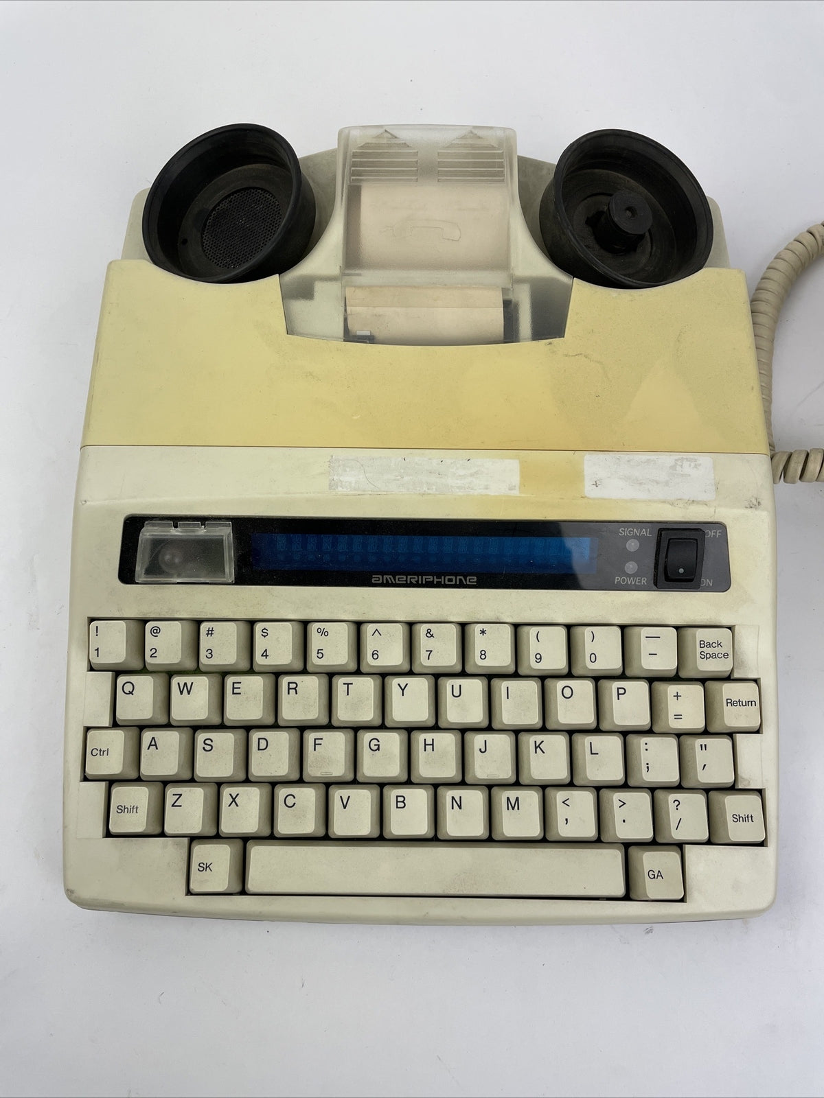 AMERIPHONE DIALOGUE TTY III-P HEARING IMPAIRED TEXT PRINTER w TELEPHONE VINTAGE