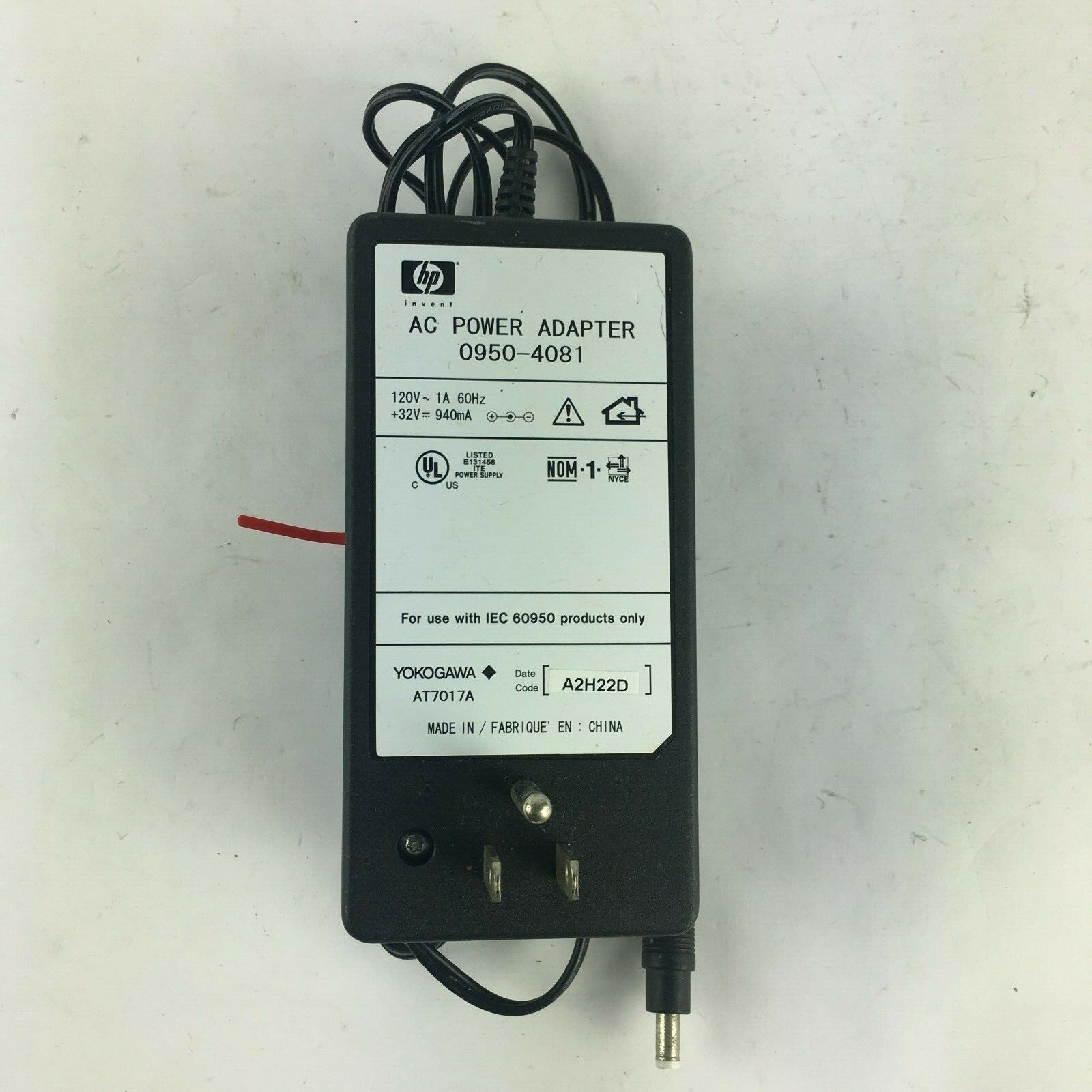 Genuine HP 0950-4081 A2H22D Output 32V 940mA Power Supply Adapter A4