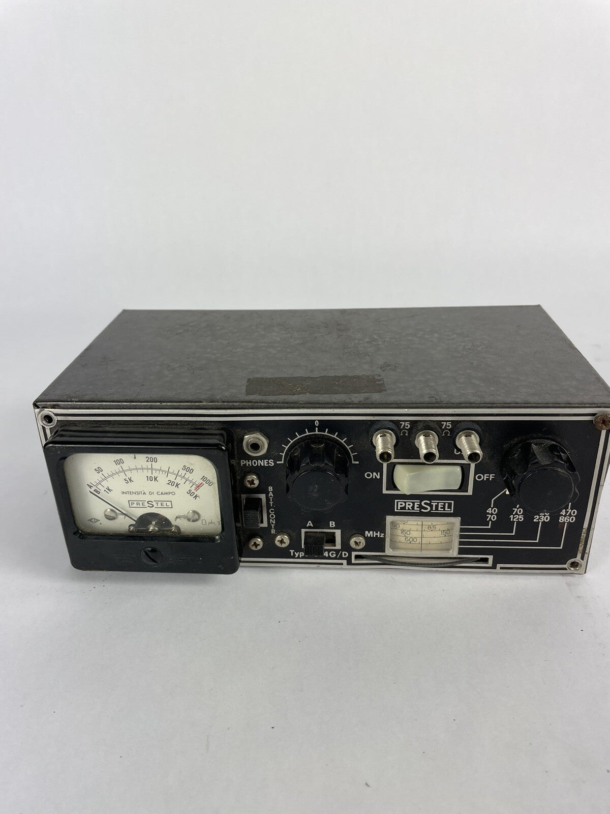 Vintage Prestel Electronica Mesureur de champ 6T4G/E Radio 1967