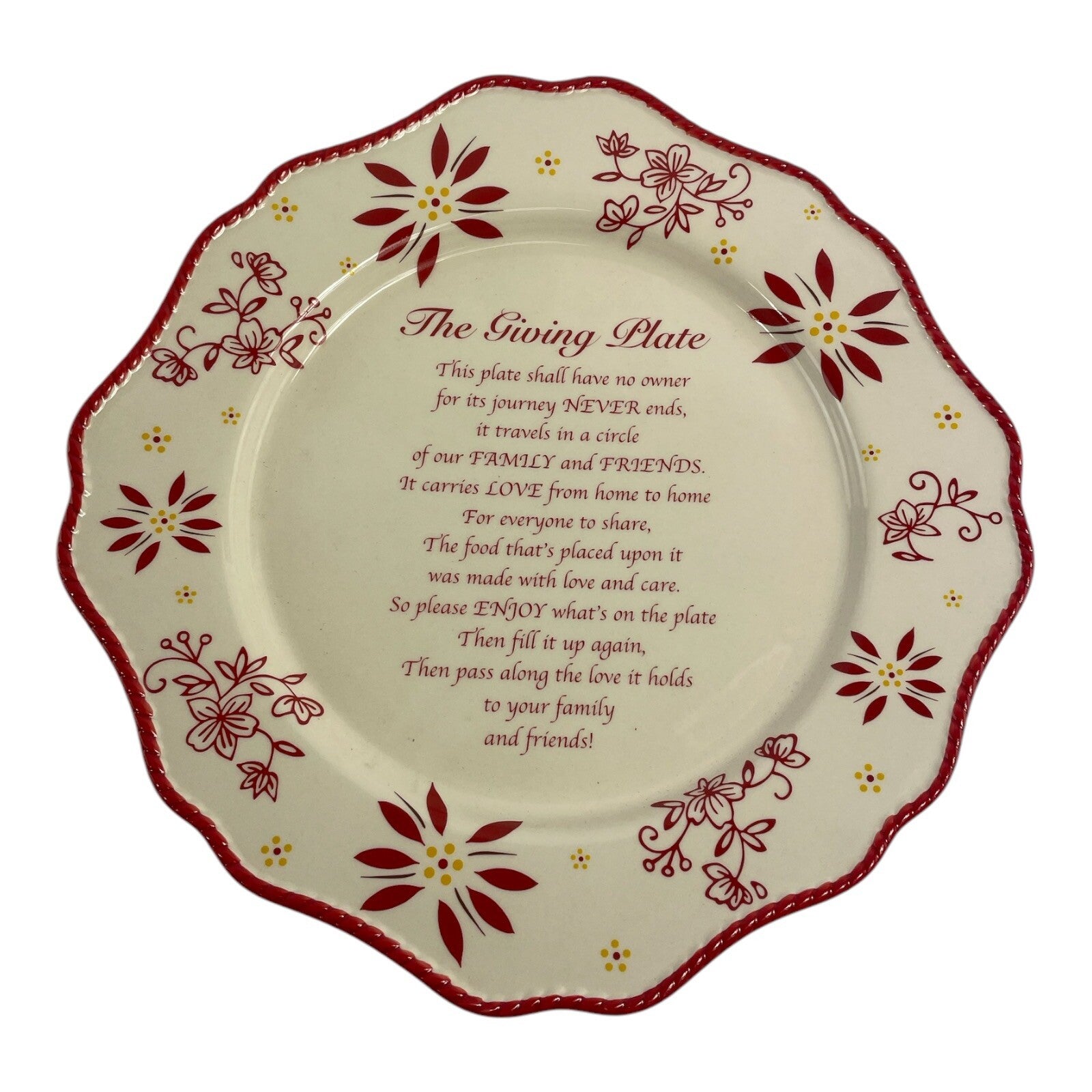 TEMPTATIONS THE GIVING PLATE Dish Keepsake 12”