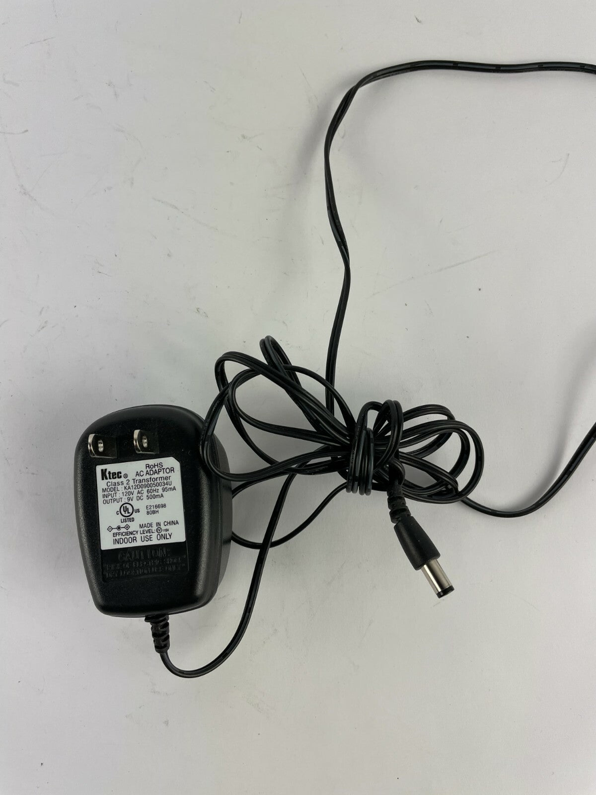 Genuine Ktech KA12D090050034U Output 9 V 500 mA Power Supply Adapter A58