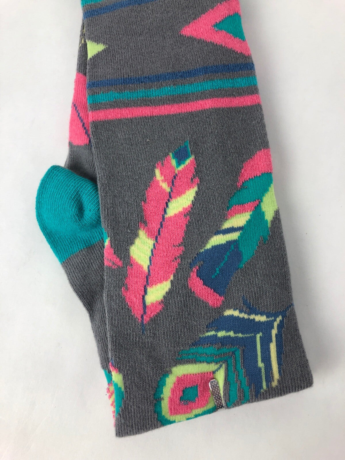 NWT KARMA Knee High Pastel Feather Socks OSFA - Fast Free Shipping