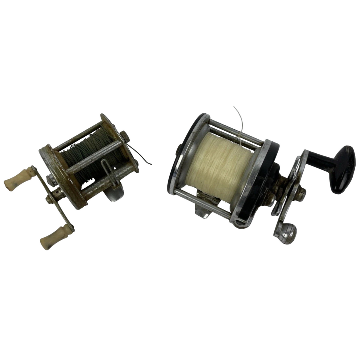 Lot of 2 Vintage Pflueger Trump Fishing Reel No 1943 + TEMCO 2075 - Both Working